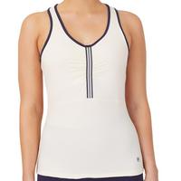 Fila Womens Racer Back Tank - Ecru/Navy