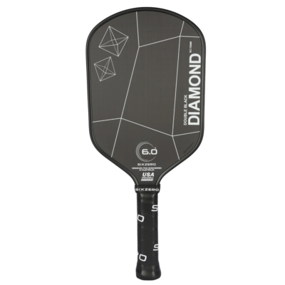 Six Zero Double Black Diamond Control 15mm Elongated Pickleball Paddle