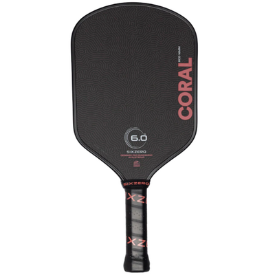 Six Zero Coral Hybrid 16mm Pickleball Paddle - Pink/Black