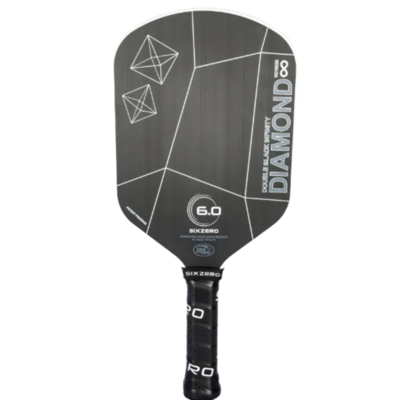 Six Zero Infinity Edgeless Black Diamond Control 16mm Pickleball Paddle 