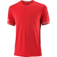 Wilson Mens Solid Crew Tee - Red/White