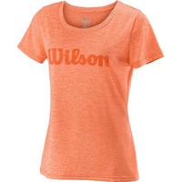 Wilson Womens Script Tech T-Shirt - Burn Orange