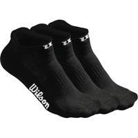 Wilson Womens No Show Socks (3 Pairs) - Black/White