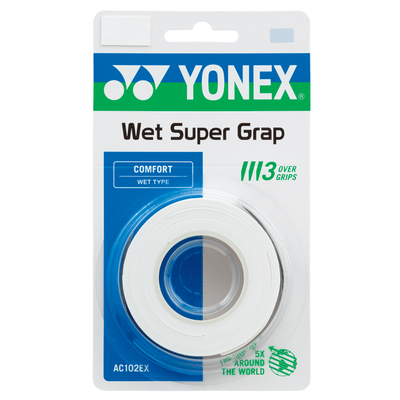 Yonex AC102EX Super Grap Grips (Pack of 3) - White