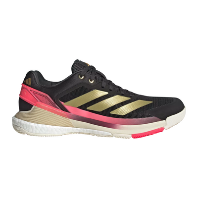 Adidas Mens Crazyquick Boost Padel Shoes - Core Black/Gold Metallic/Solar Turbo