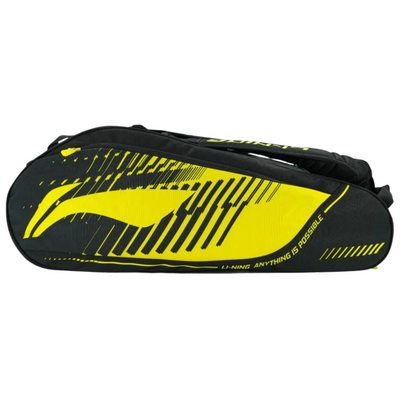 Li-Ning ABLV029 Badminton 6 Racket Bag - Black/Yellow