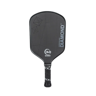 Six Zero Double Black Diamond Control Lightweight Pickleball Paddle - Black/White