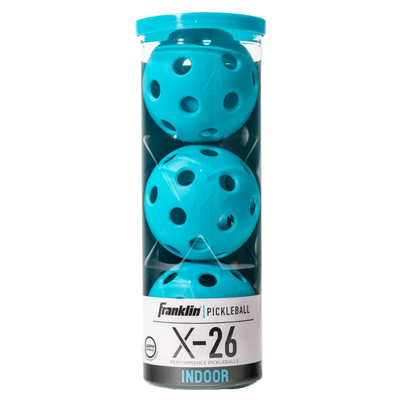 Franklin X-26 Indoor Pickleball Balls (3 Pack) - Blue