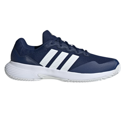 Adidas Mens Gamecourt 2 Tennis Shoes - Dark Blue / Cloud White / Zero Metallic