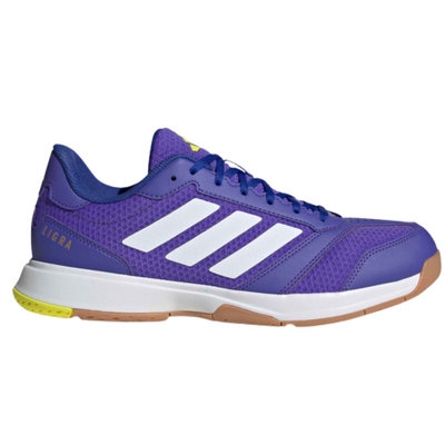Adidas Mens Ligra 8 Indoor Court Shoes - Solar Purple/Cloud White/Solar Lemon