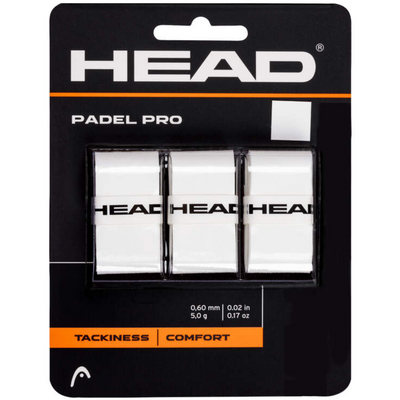 Head Padel Pro Overgrips (Pack of 3) - White