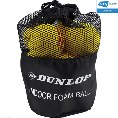 Dunlop Indoor Foam Tennis Balls (1 Dozen Bag)