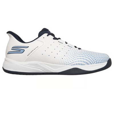 Skechers Mens Slip-ins Relaxed Fit: Viper Court Reload - White/Navy/Light Blue