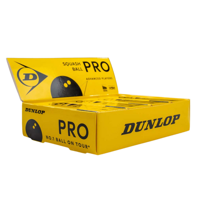 Dunlop Pro (Double Yellow Dot) Squash Balls - 1 Dozen