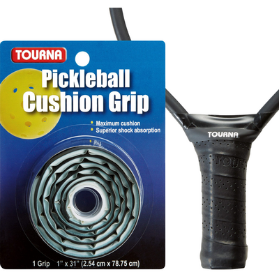 Tourna Cusion Pickleball Replacement Grip (1 Pack)- Black