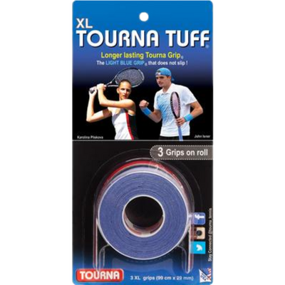 Tourna Tuff XL Overgrips (Pack of 3) - Blue
