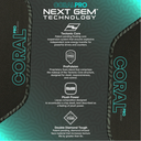 Six Zero Coral Pro Hybrid Pickleball Paddle - Infrared - thumbnail image 7