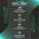Six Zero Coral Pro Hybrid 16mm Pickleball Paddle - thumbnail image 7